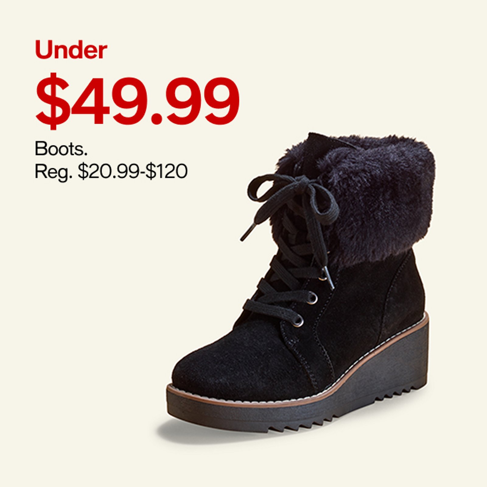 Boots under $49.99