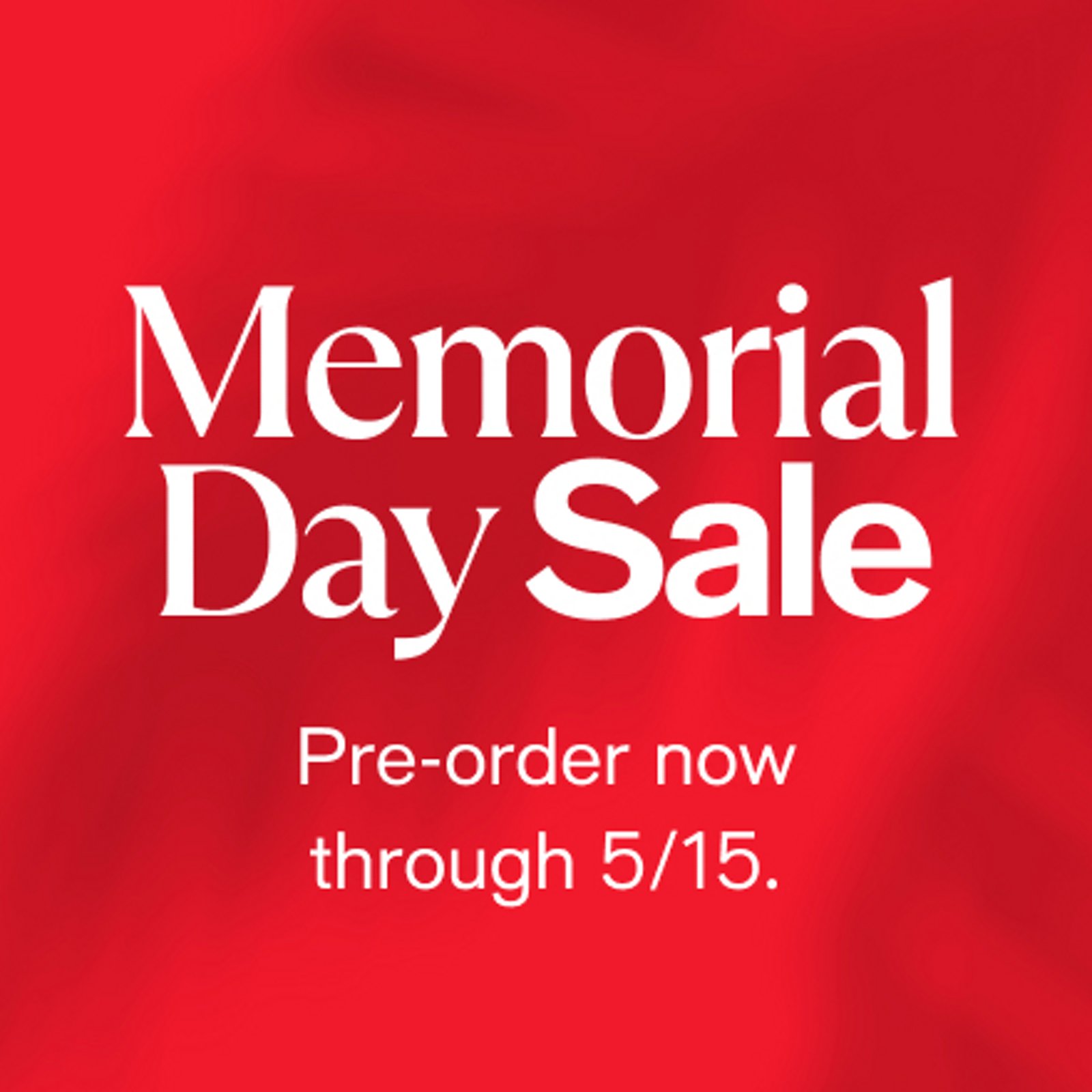 Memorial Day Sale