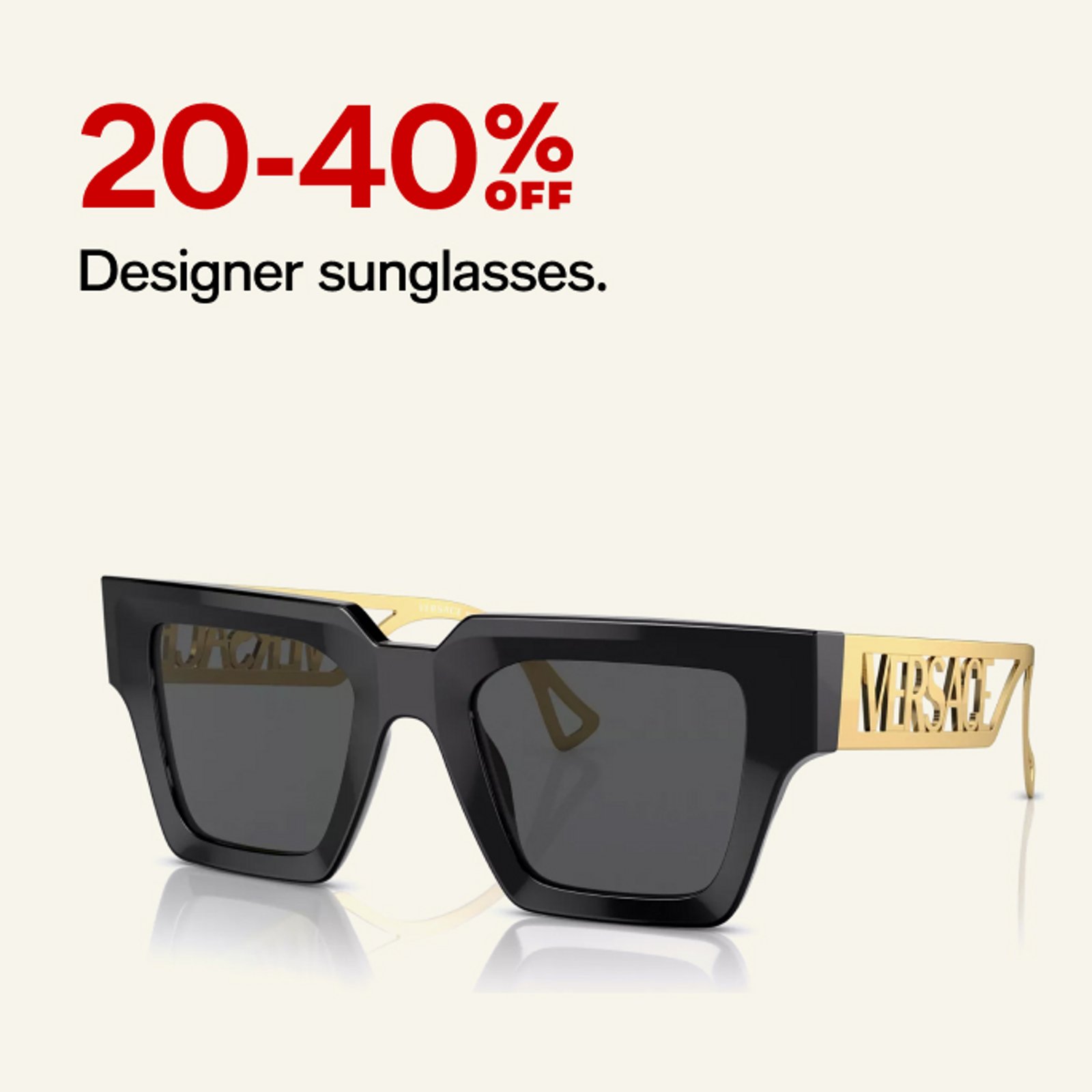 20-40% OFF Designer sunglasses