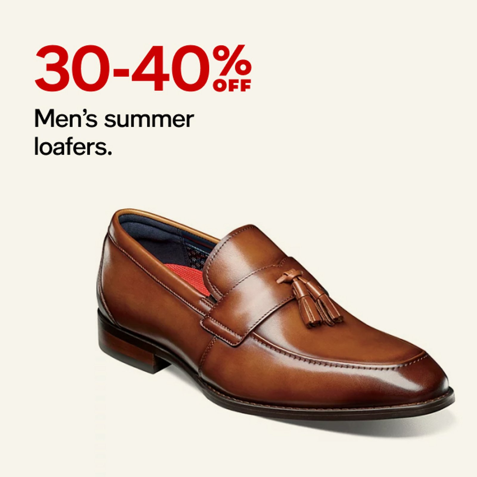 30-40% off Men's summer loafers