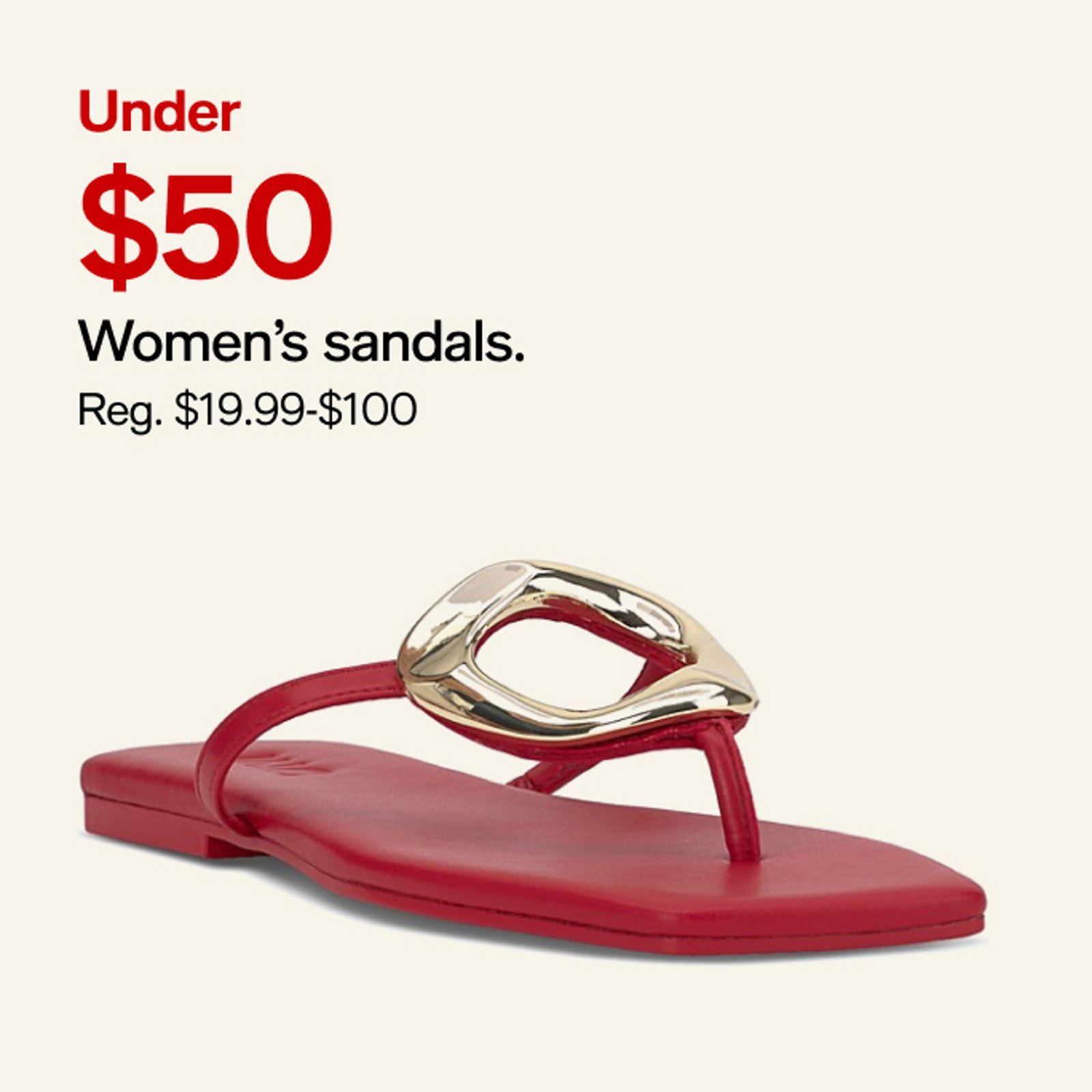Under $50 Women's sandals.