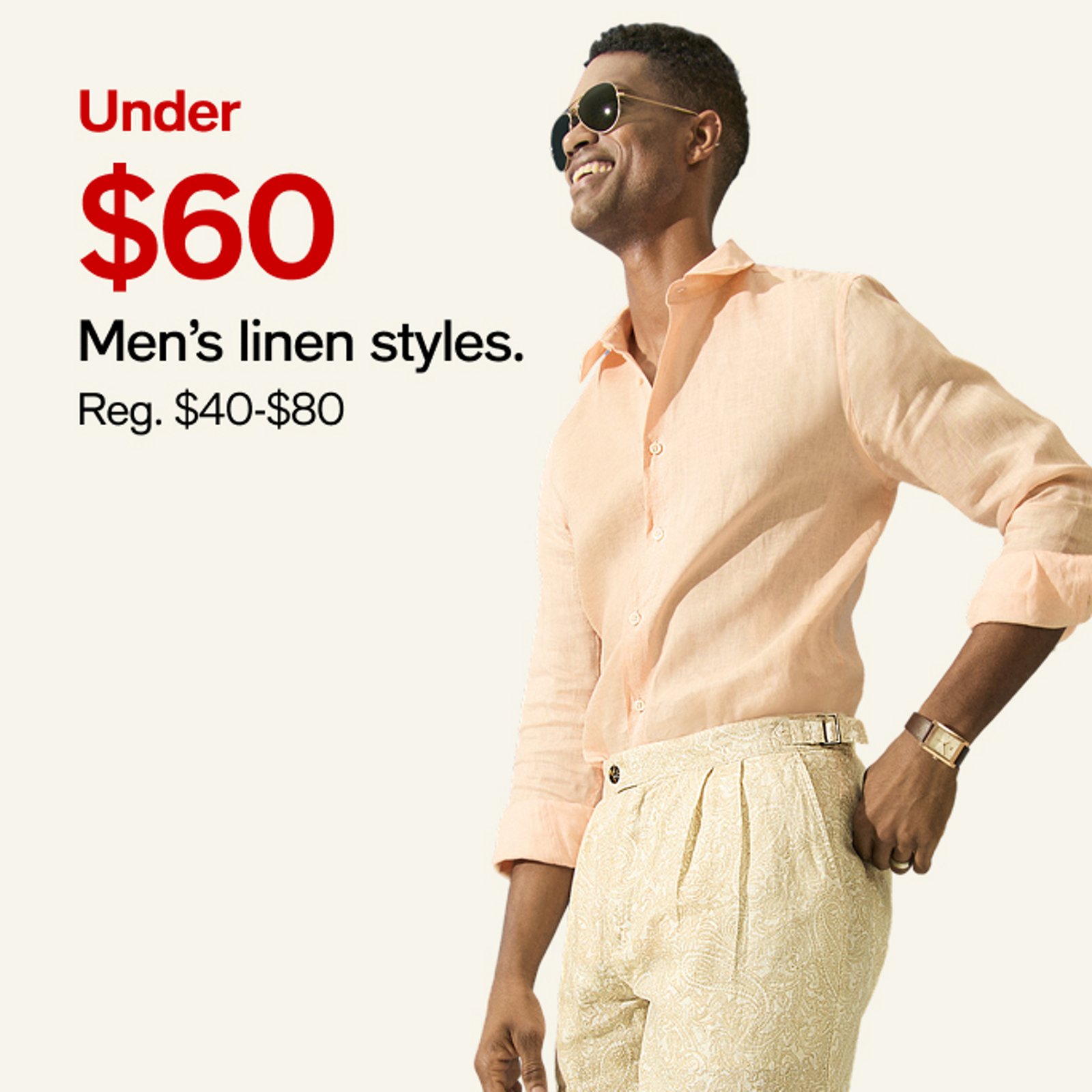 Under $60 Men's linen styles