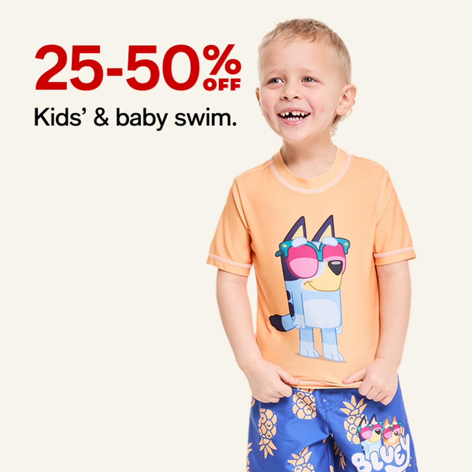 25-50% off Kids' & baby swimwear