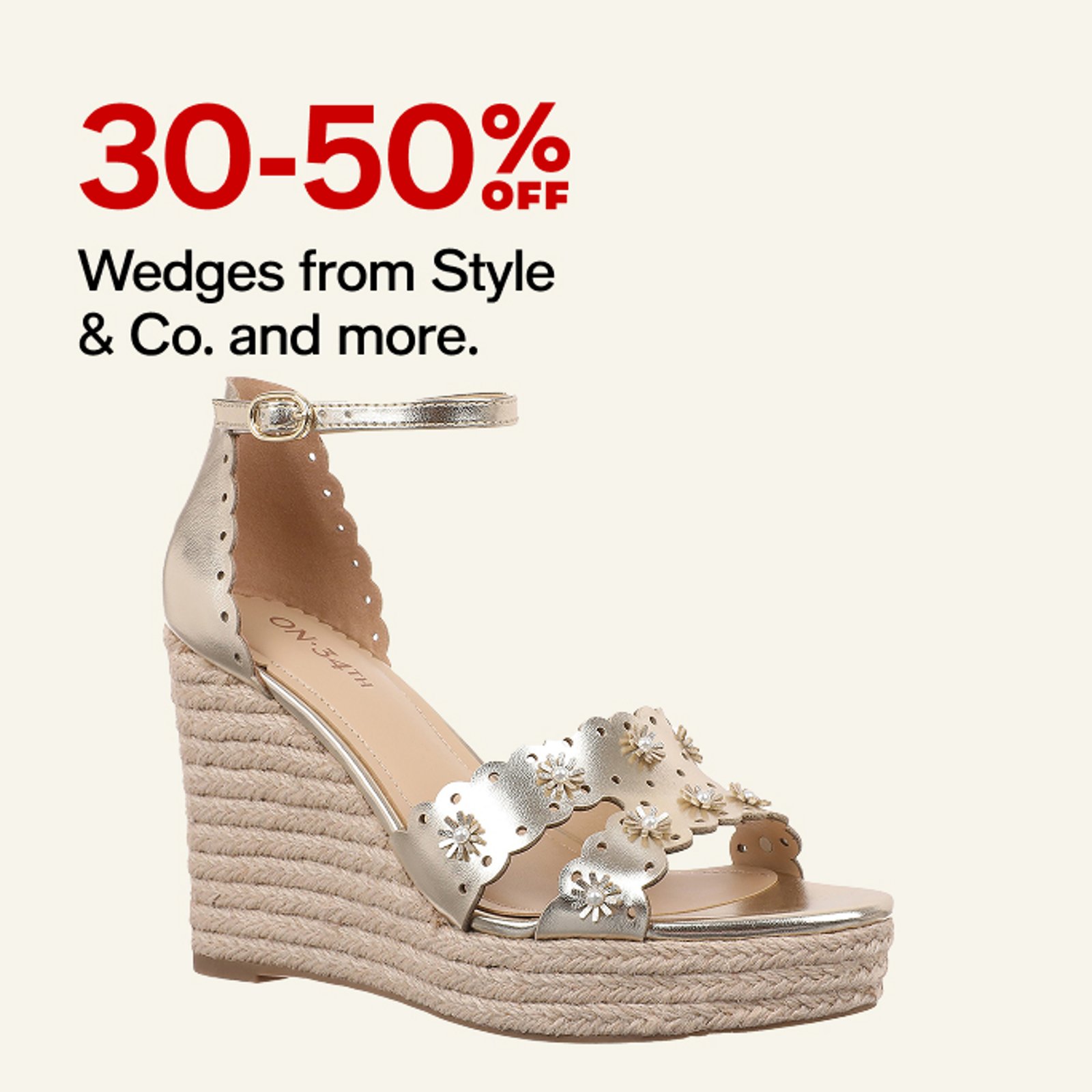 30-50% off wedges