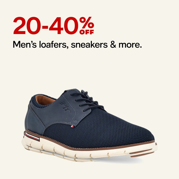 20-40% Men's  Loafers, sneackers and more