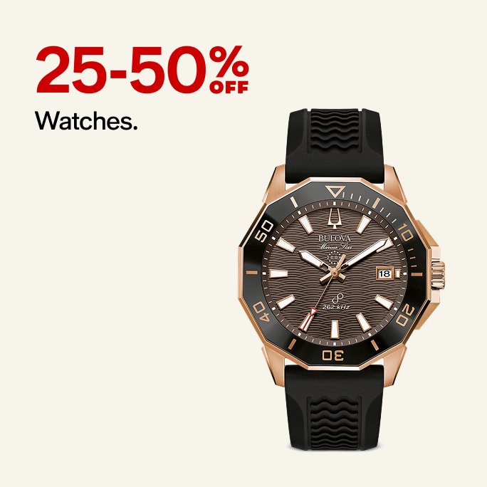 25-50% off Watches