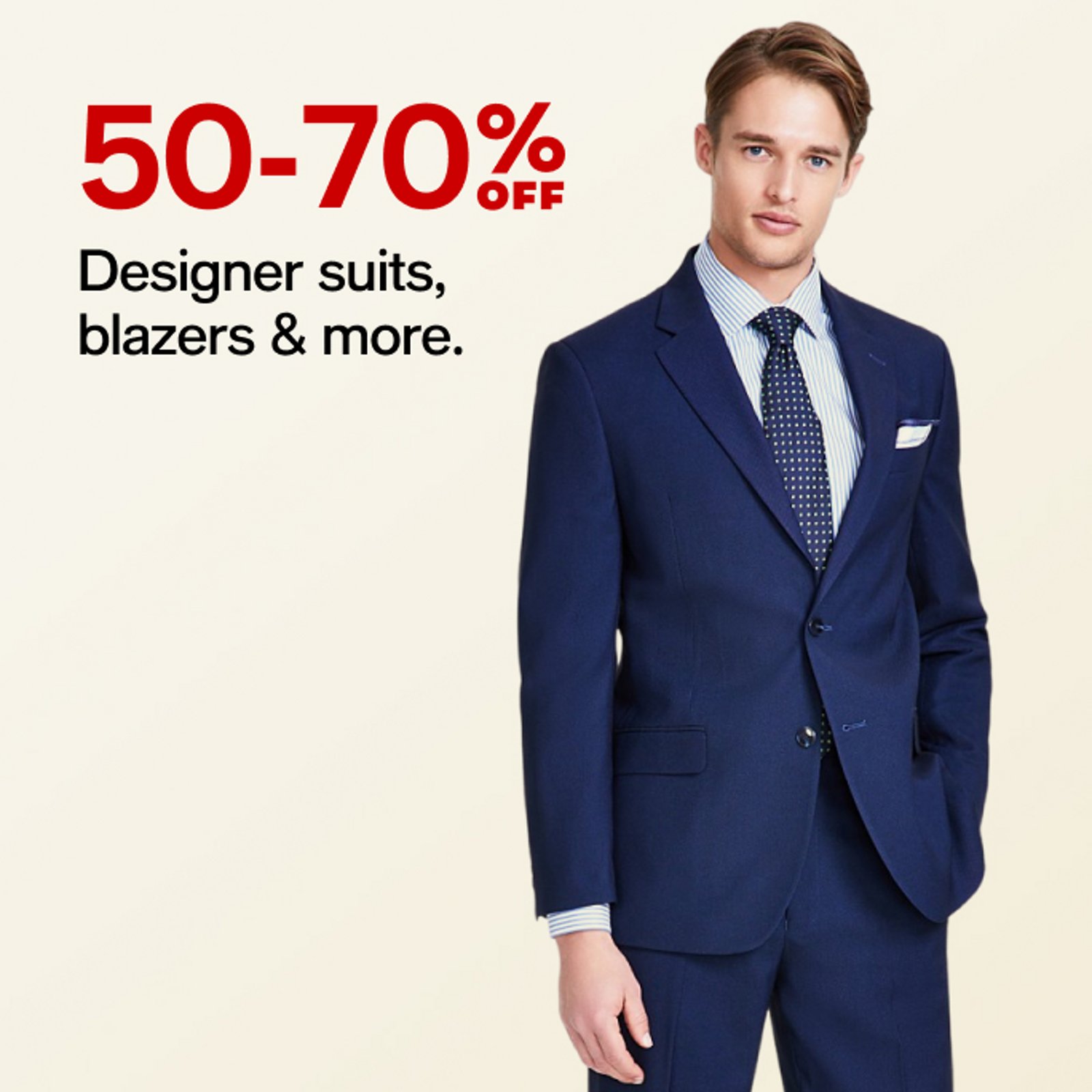50-70% off Designer Suits, Blazers & more