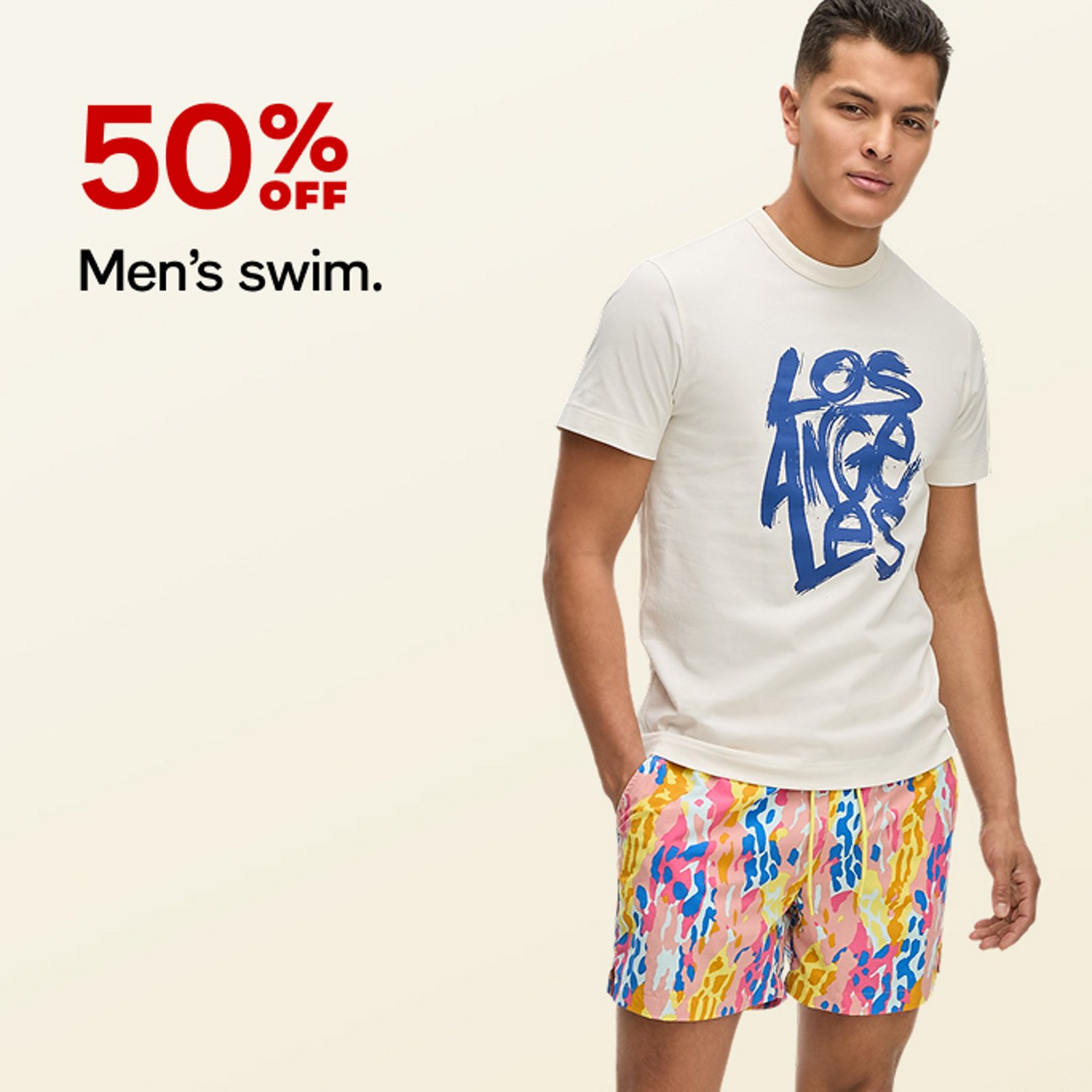 50% off Men's swim