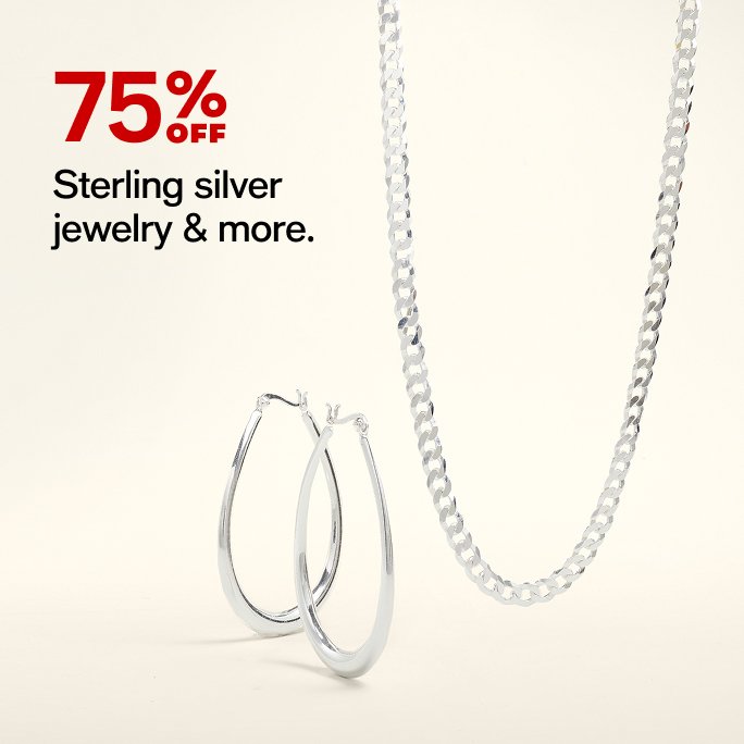 75% Off Sterling Silver Jewelry & More