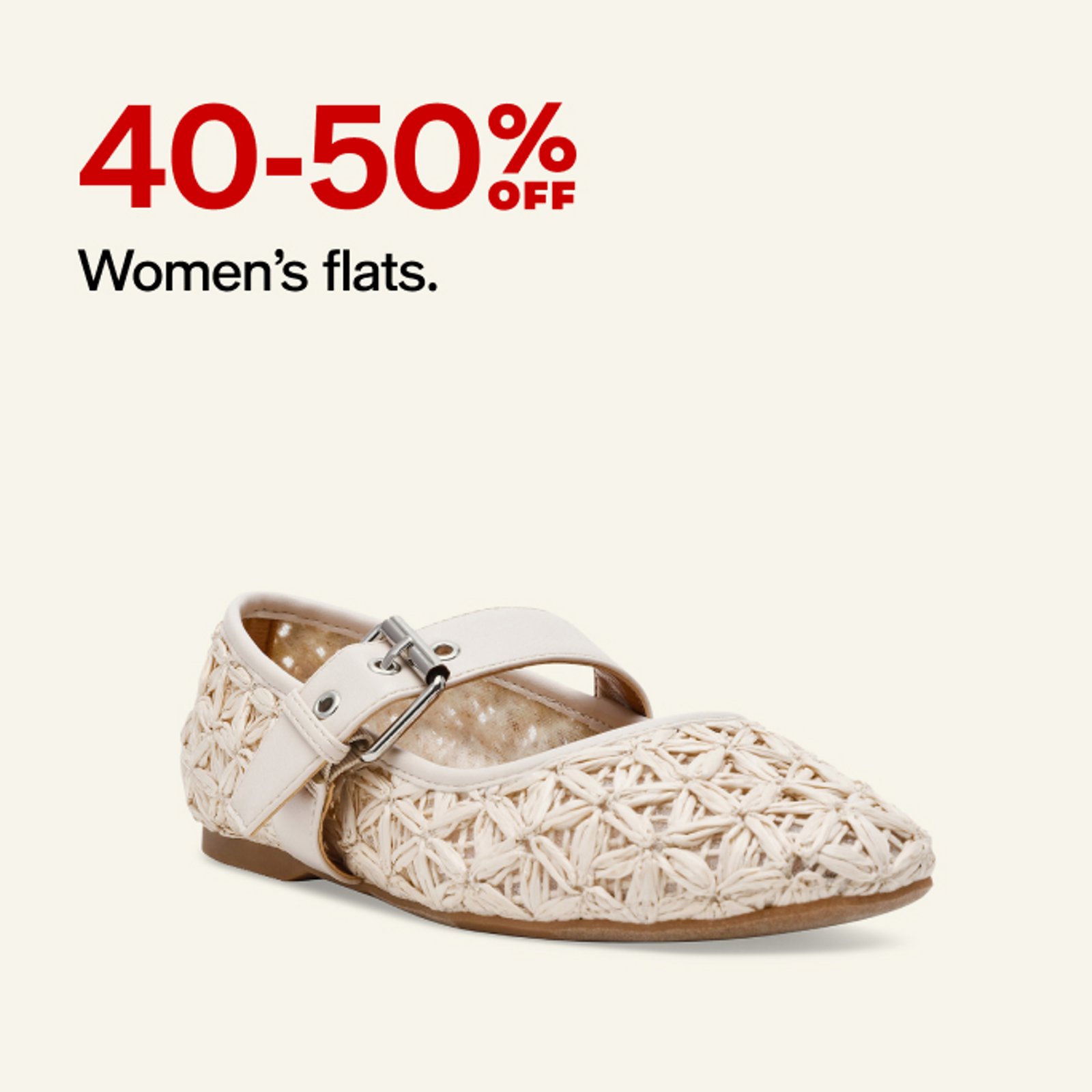 40-50% off flats