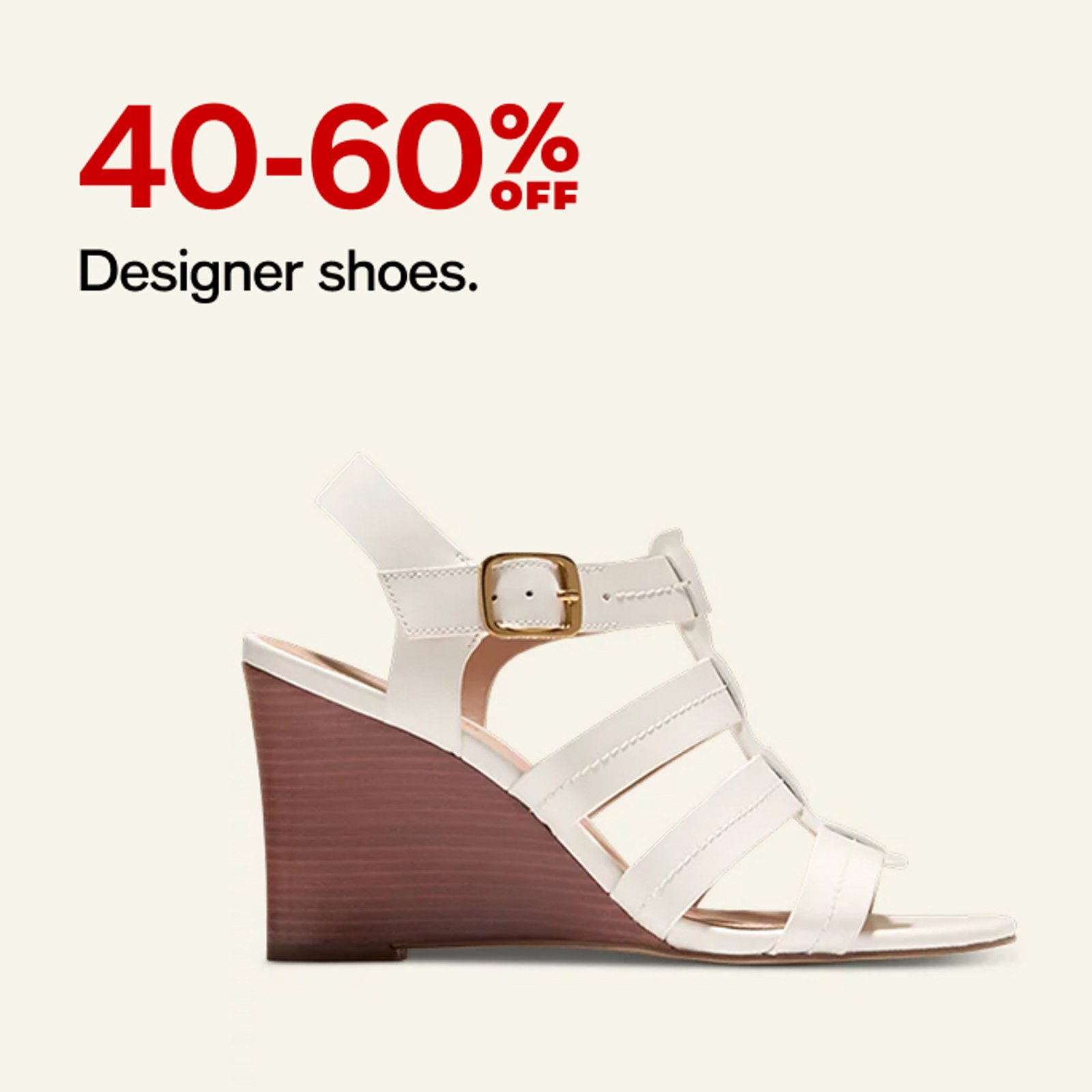 40-60% off Designer Shoes
