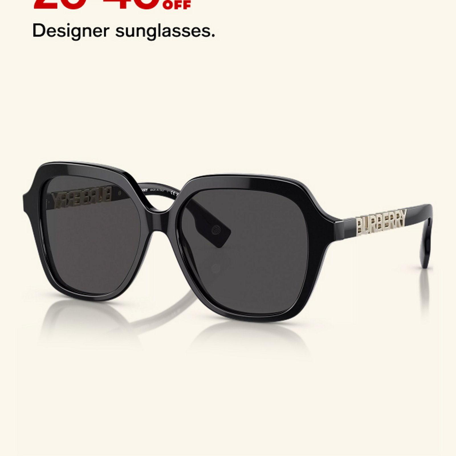 20-40% Designer sunglasses